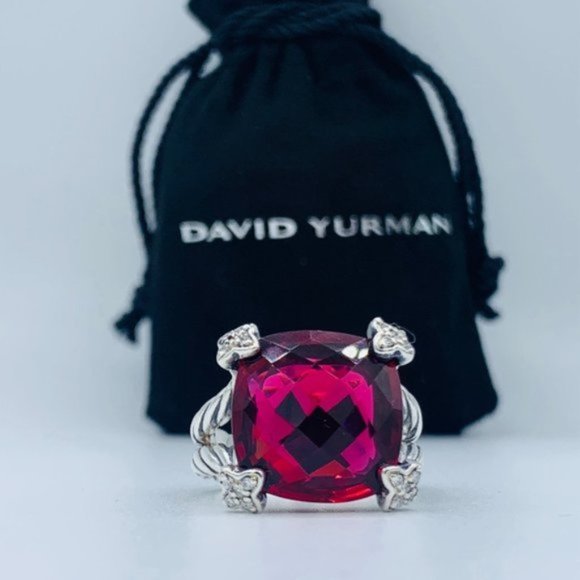 David Yurman Jewelry - David Yurman 15mm Cushion on Point Tourmaline Ring